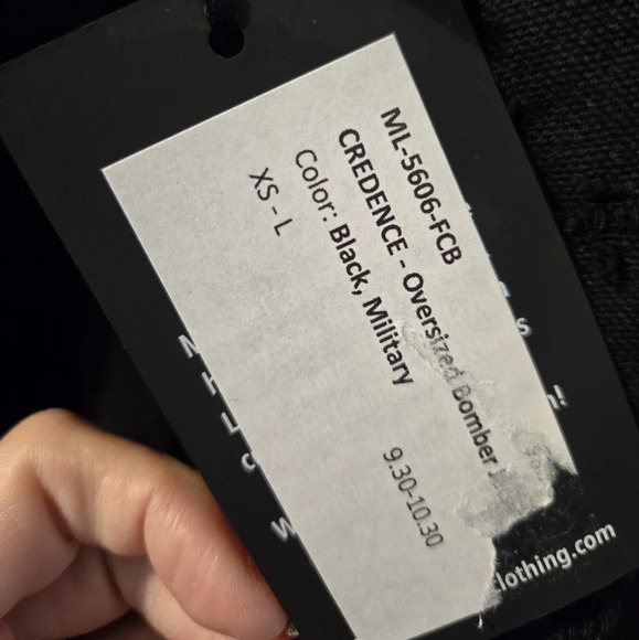 NWT Michael Lauren Credence Oversized Bomber with thumbholes - Picture 11 of 11